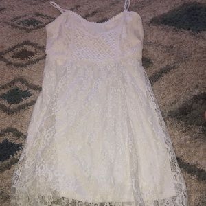 A thin strap dress white